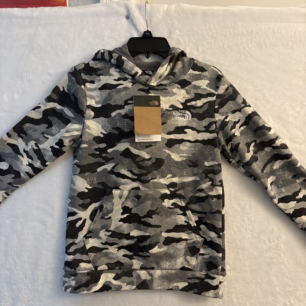 North Face Fleece Hoodie, Youth, Camouflage Print